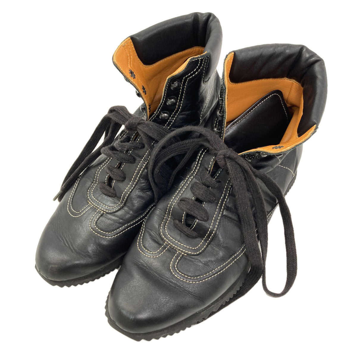 HERMES Quick Short Boots shoes Calf Ladies [Used]
