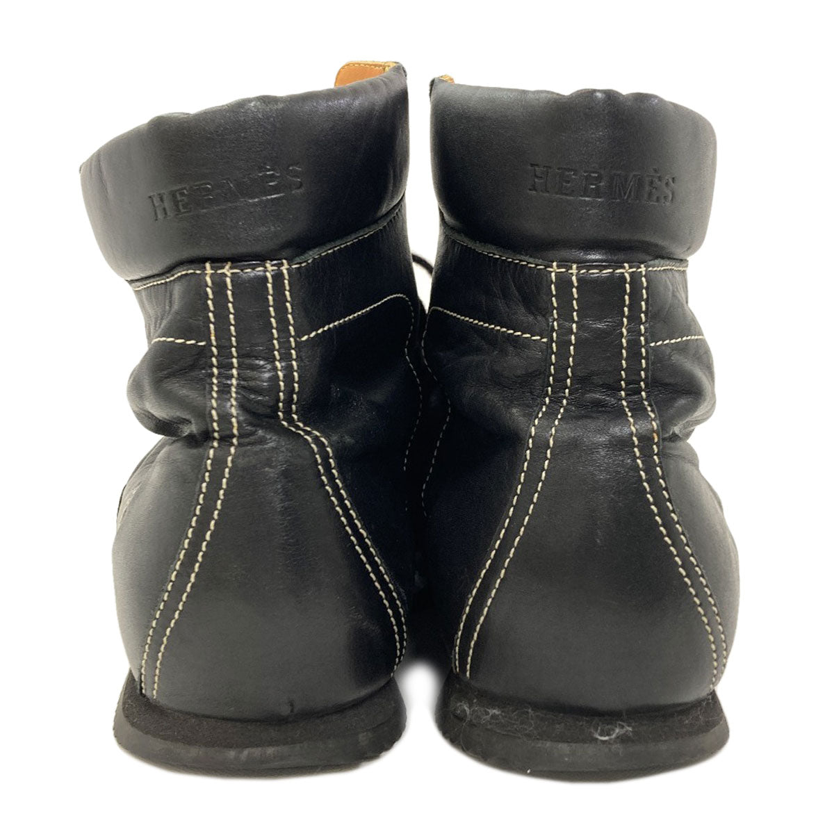 HERMES Quick Short Boots shoes Calf Ladies [Used]
