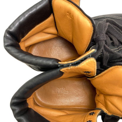 HERMES Quick Short Boots shoes Calf Ladies [Used]