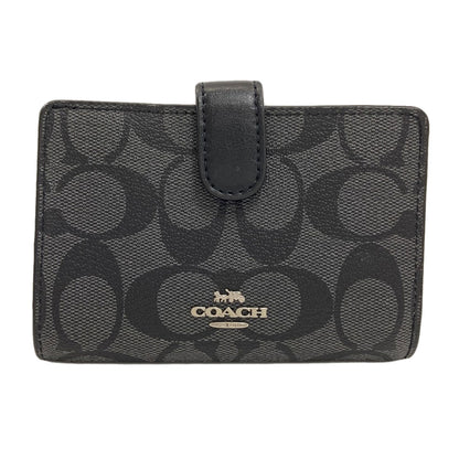 COACH F23553 Signature Bifold Wallet with Coin Pocket PVC Ladies [Used]