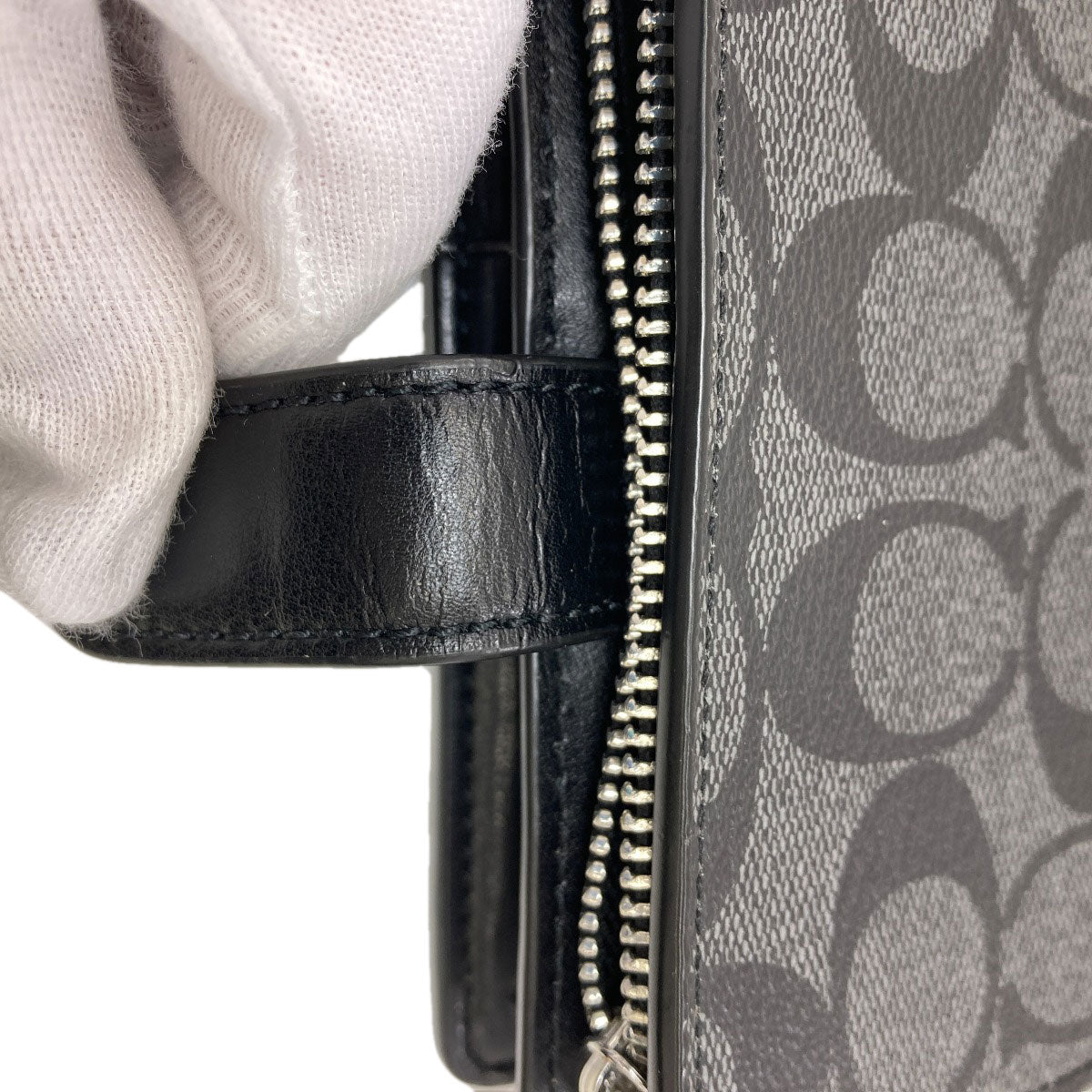 COACH F23553 Signature Bifold Wallet with Coin Pocket PVC Ladies [Used]