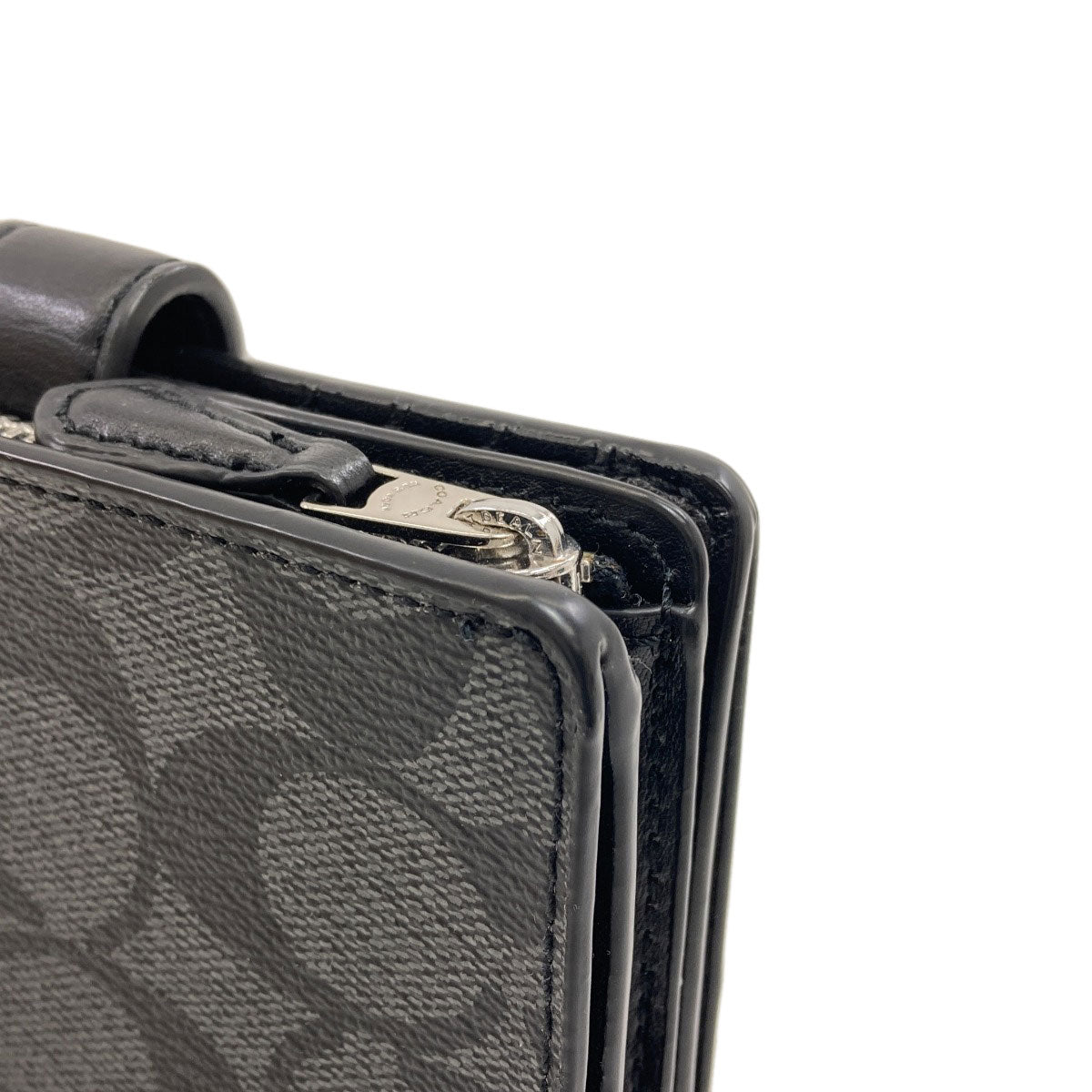 COACH F23553 Signature Bifold Wallet with Coin Pocket PVC Ladies [Used]
