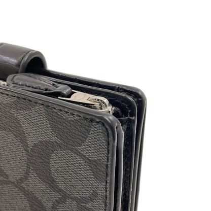 COACH F23553 Signature Bifold Wallet with Coin Pocket PVC Ladies [Used]