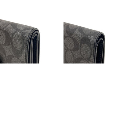 COACH F23553 Signature Bifold Wallet with Coin Pocket PVC Ladies [Used]