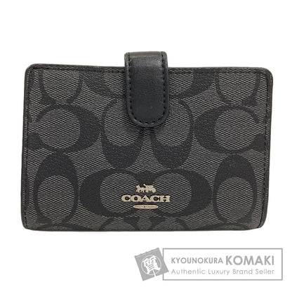 COACH F23553 Signature Bifold Wallet with Coin Pocket PVC Ladies [Used]