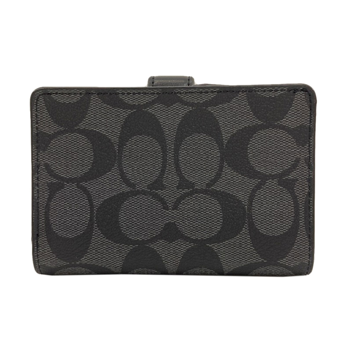 COACH F23553 Signature Bifold Wallet with Coin Pocket PVC Ladies [Used]