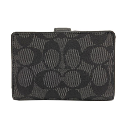 COACH F23553 Signature Bifold Wallet with Coin Pocket PVC Ladies [Used]