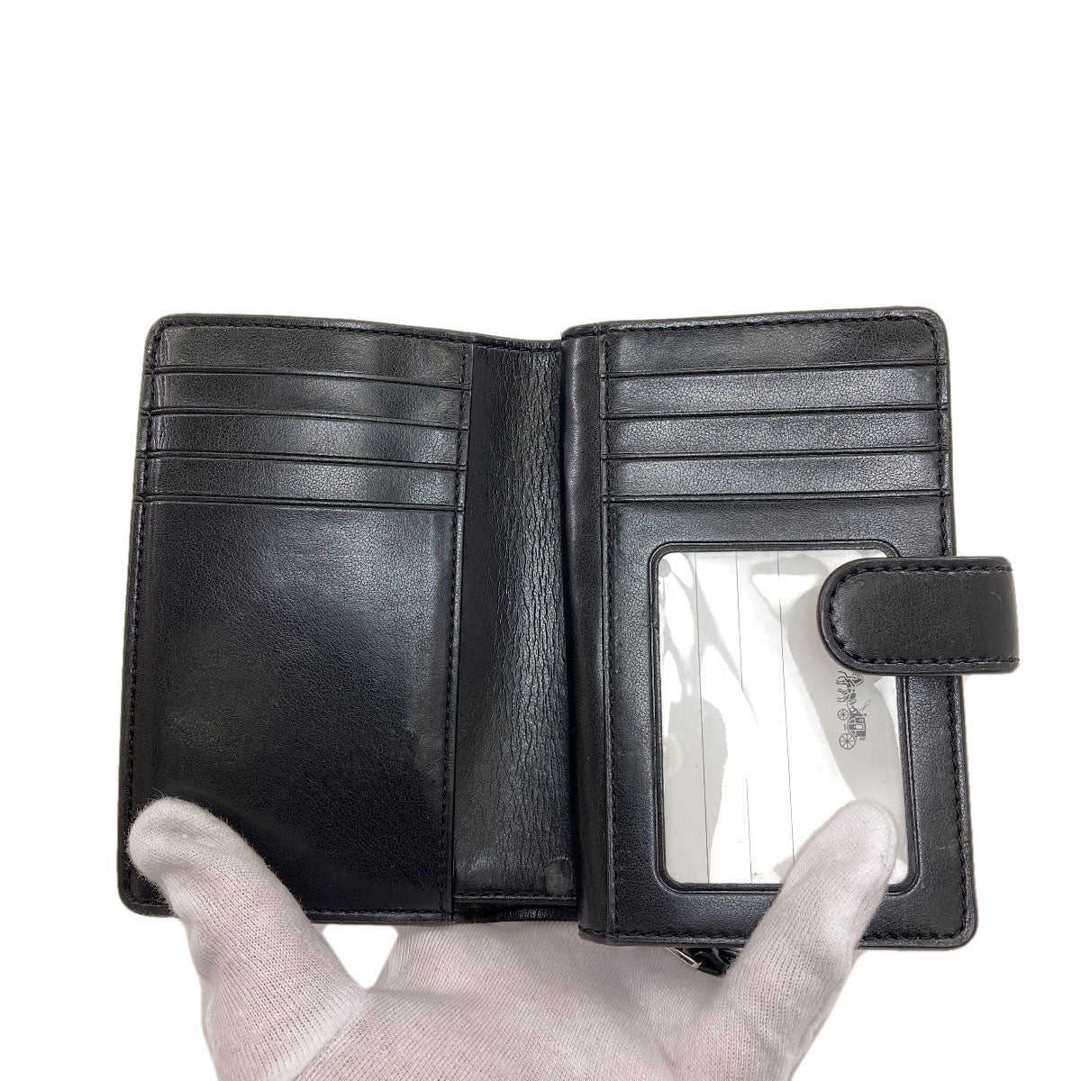 COACH F23553 Signature Bifold Wallet with Coin Pocket PVC Ladies [Used]