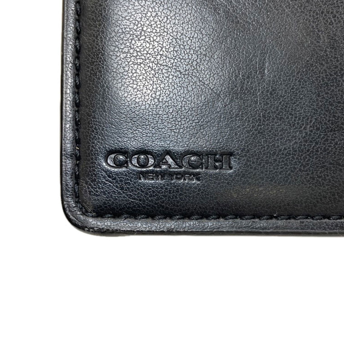 COACH F23553 Signature Bifold Wallet with Coin Pocket PVC Ladies [Used]