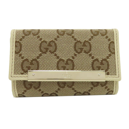GUCCI 127048 GG canvas key holder Canvas LeatherLadies [Used]