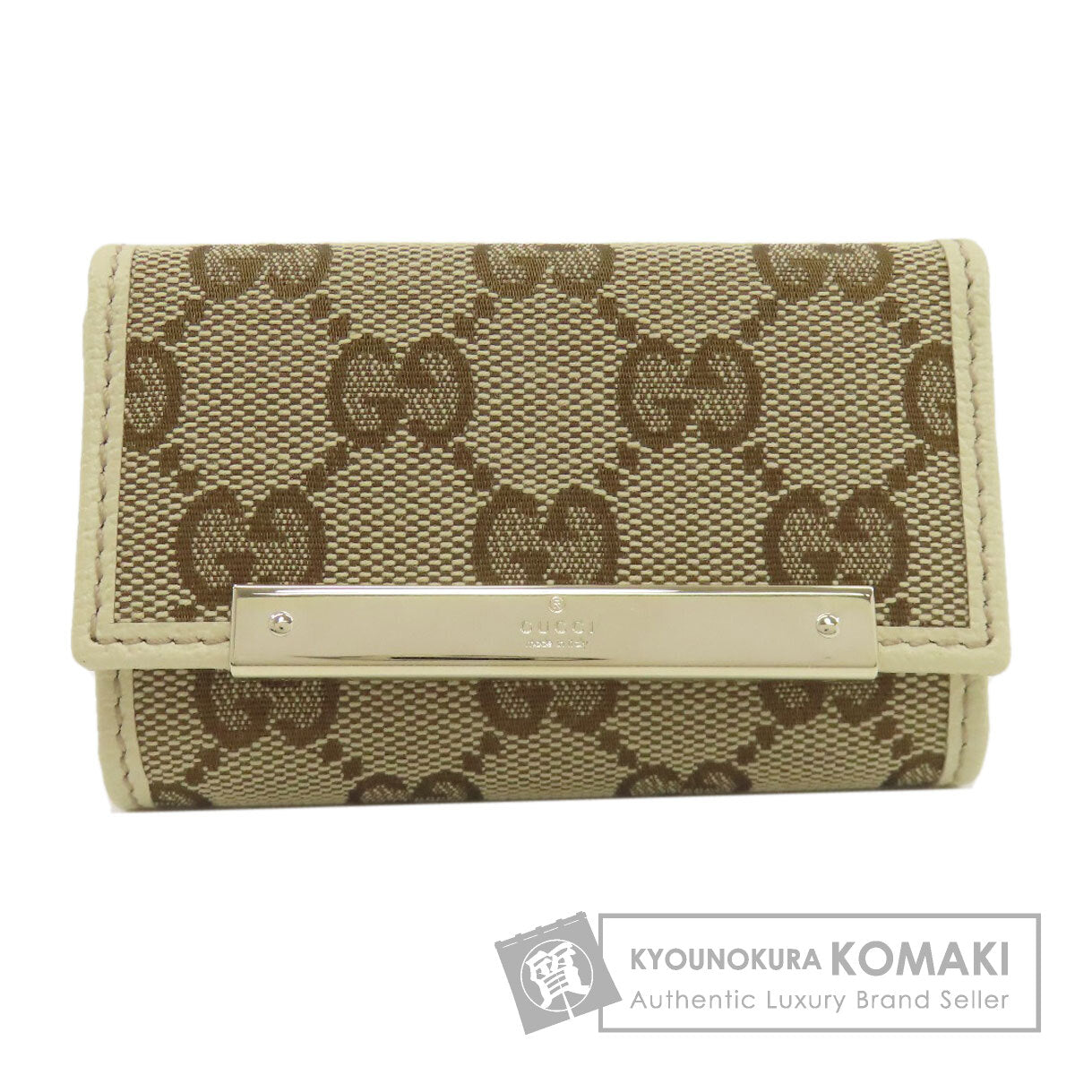 GUCCI 127048 GG canvas key holder Canvas LeatherLadies [Used]