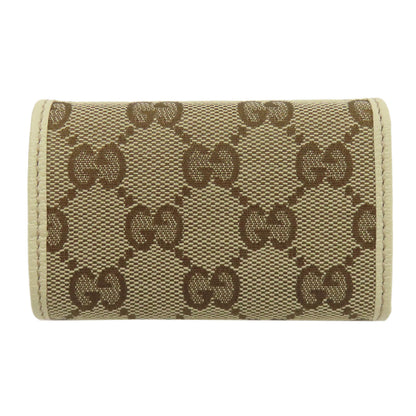 GUCCI 127048 GG canvas key holder Canvas LeatherLadies [Used]