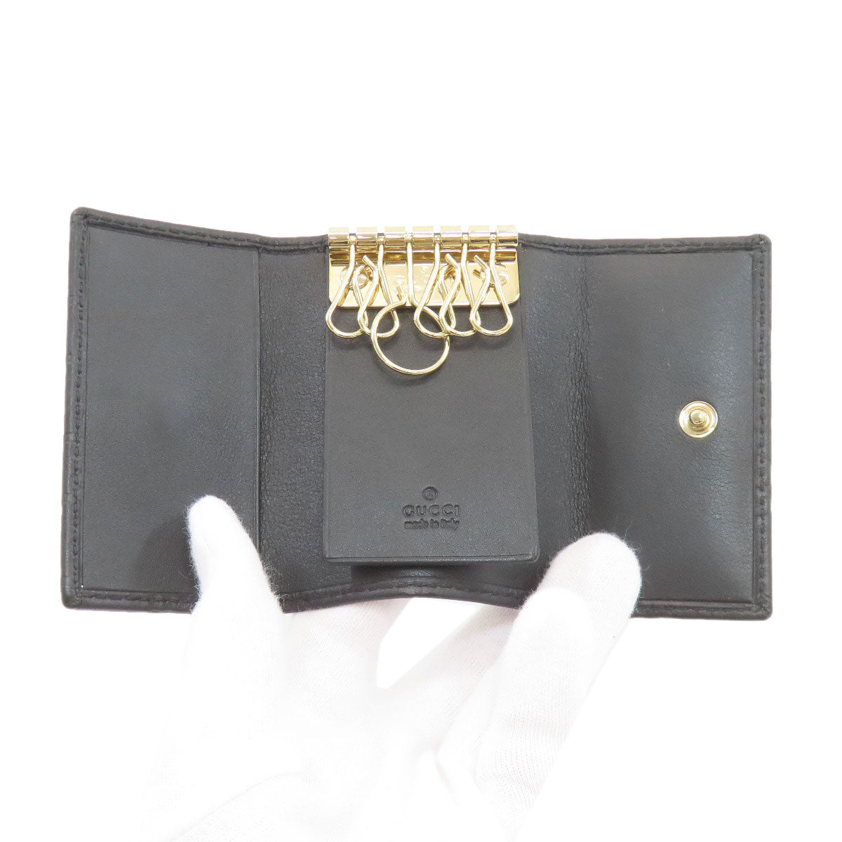 GUCCI 138093 GG signature guccissima key holder Leather Ladies [Used]