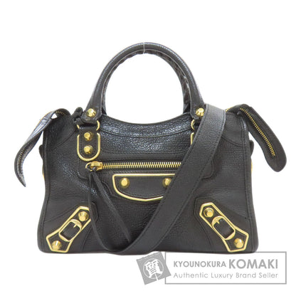 BALENCIAGA 390160 Classic Metallic Edge Mini City 2WAY Handbag Calf Ladies [Used]