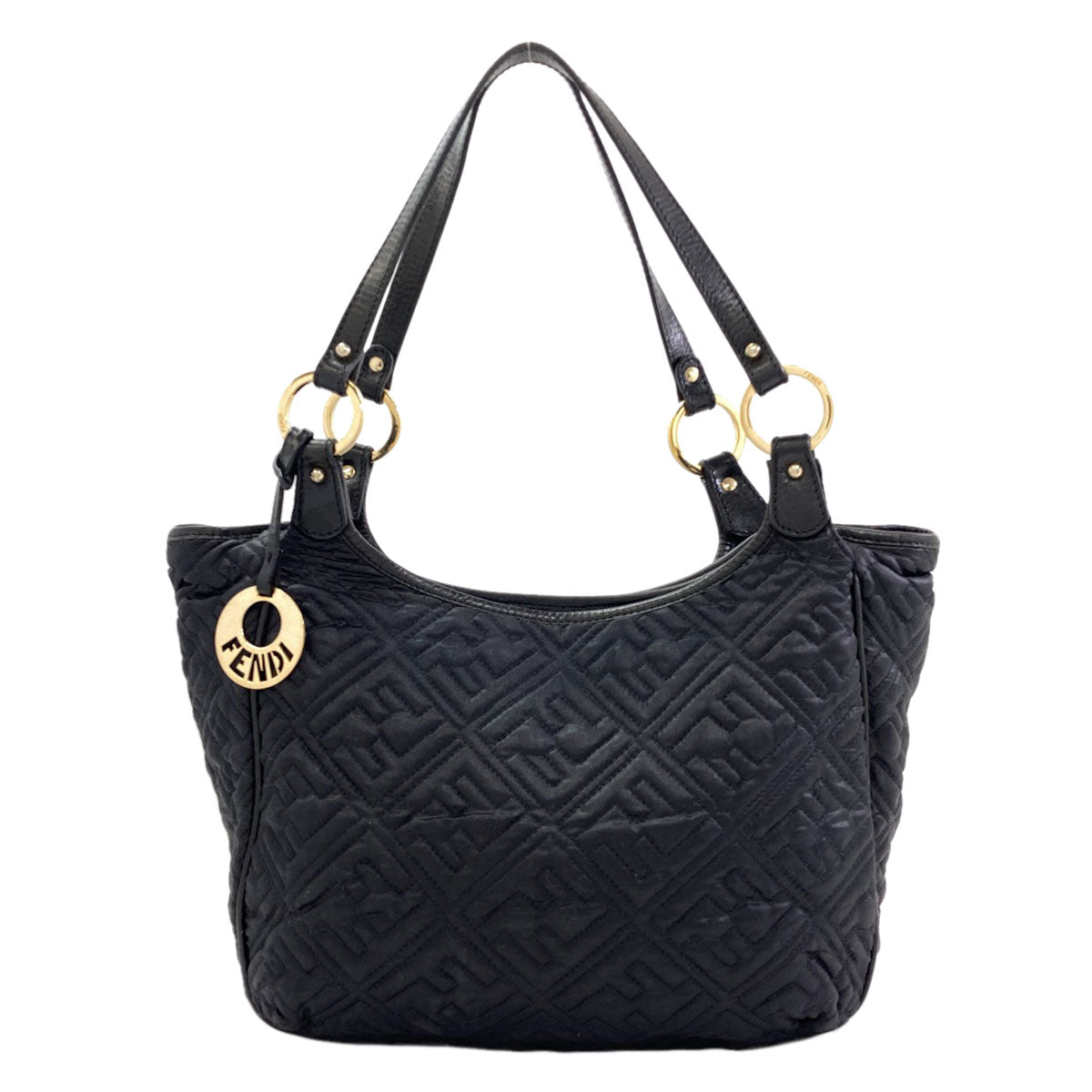 FENDI Zucca quilting Tote Bag Nylon Ladies [Used]