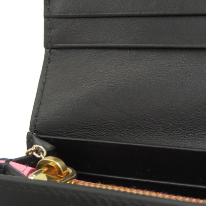 MIUMIU Ribbon motif Long wallet (with coin pocket) Leather Ladies [Used]