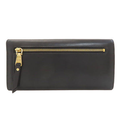 MIUMIU Ribbon motif Long wallet (with coin pocket) Leather Ladies [Used]