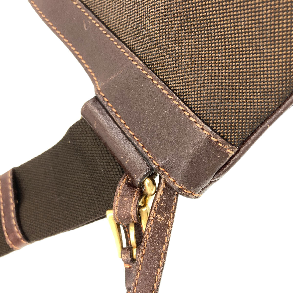 PRADA logo Shoulder Bag Canvas CalfLadies [Used]