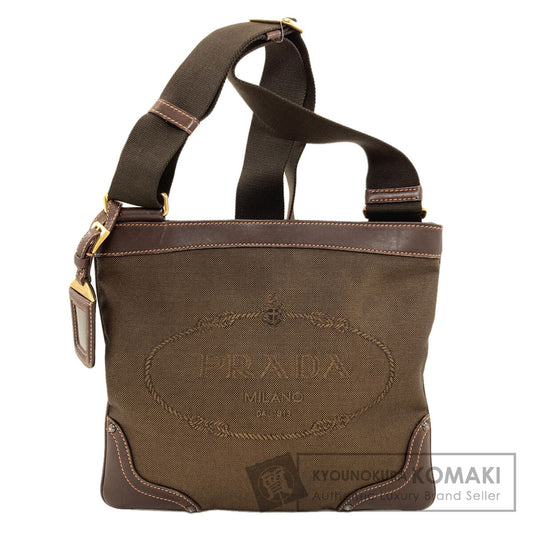 PRADA logo Shoulder Bag Canvas CalfLadies [Used]