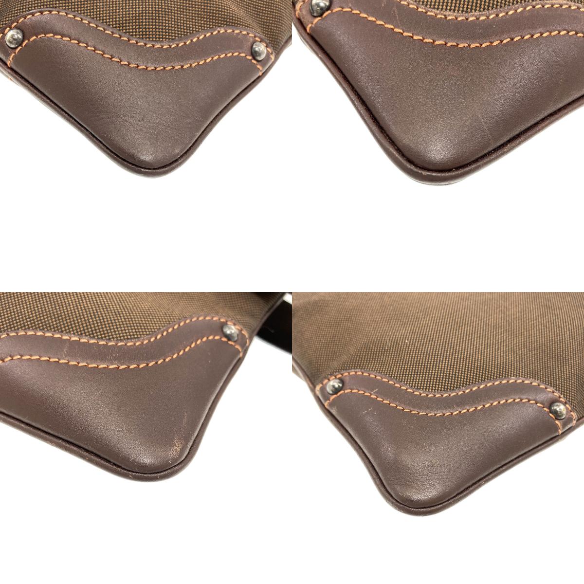 PRADA logo Shoulder Bag Canvas CalfLadies [Used]