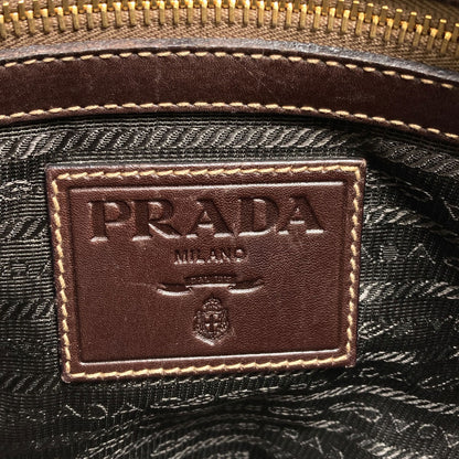 PRADA logo Shoulder Bag Canvas CalfLadies [Used]