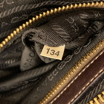 PRADA logo Shoulder Bag Canvas CalfLadies [Used]
