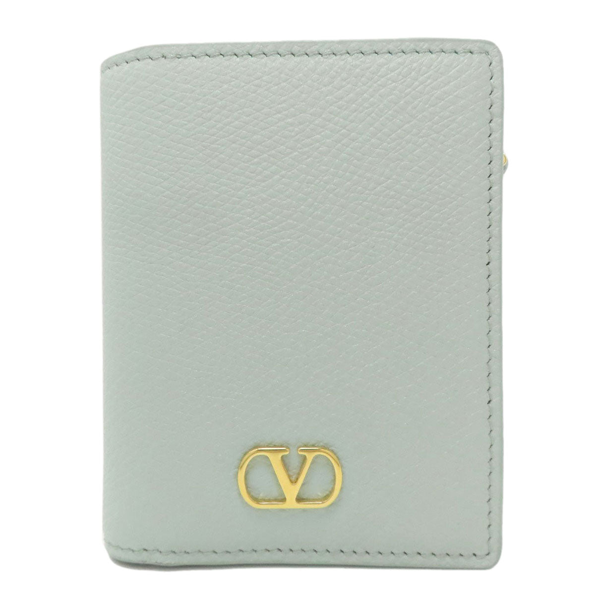 VALENTINO logo Bifold Wallet with Coin Pocket Leather Ladies [Used]