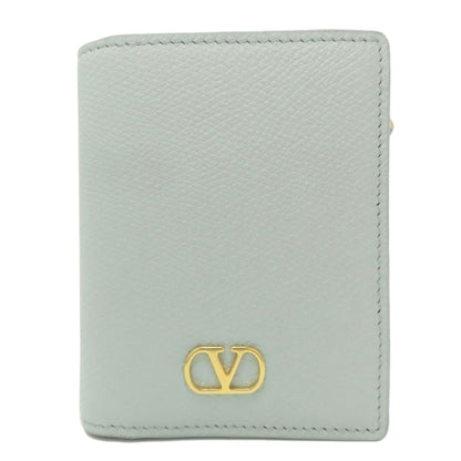 VALENTINO logo Bifold Wallet with Coin Pocket Leather Ladies [Used]