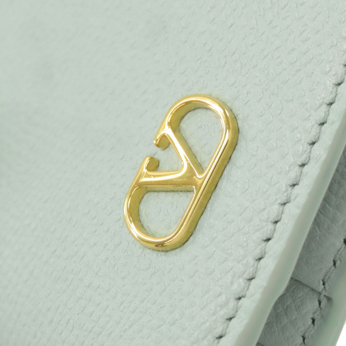 VALENTINO logo Bifold Wallet with Coin Pocket Leather Ladies [Used]