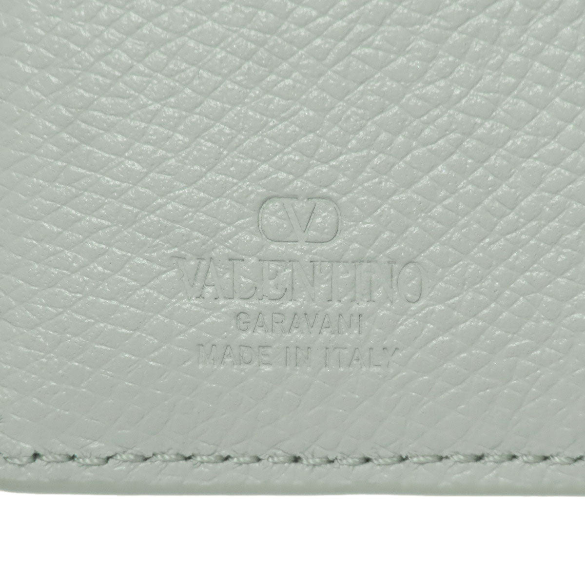 VALENTINO logo Bifold Wallet with Coin Pocket Leather Ladies [Used]