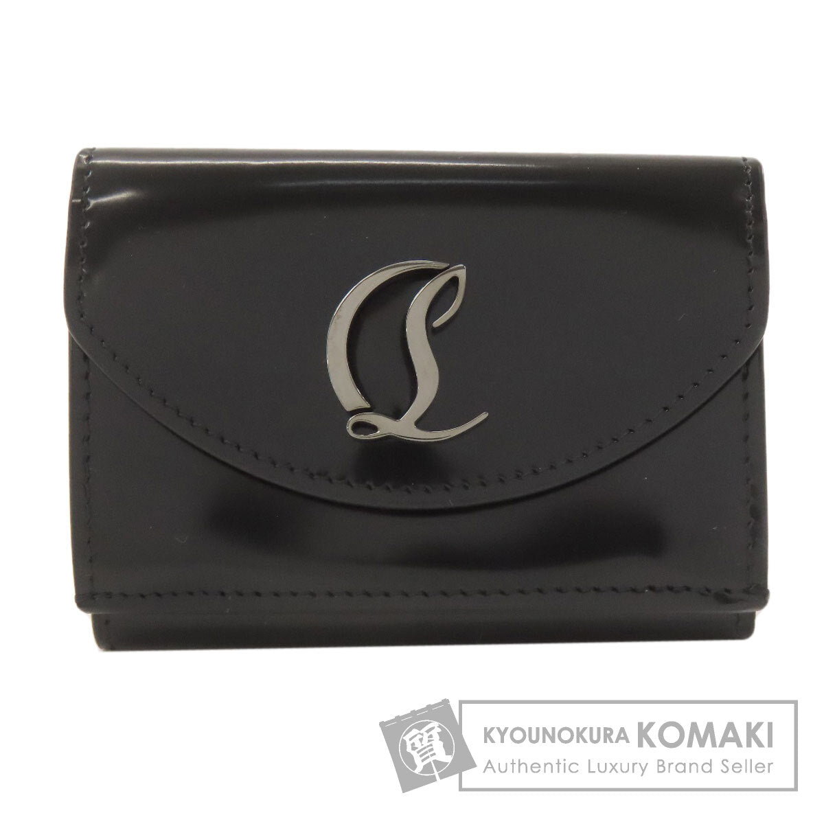 Christian Louboutin Compact wallet Tri-fold wallet Bifold Wallet with Coin Pocket Patent leather Ladies [Used]