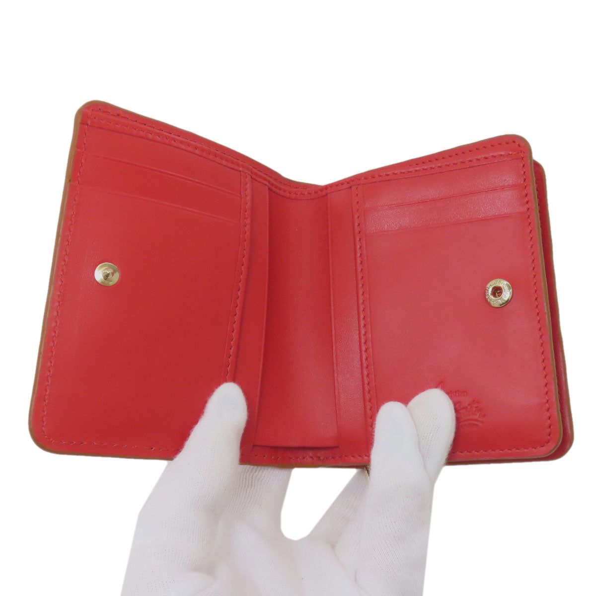 Christian Louboutin By My side Bifold Wallet with Coin Pocket Leather Ladies [Used]