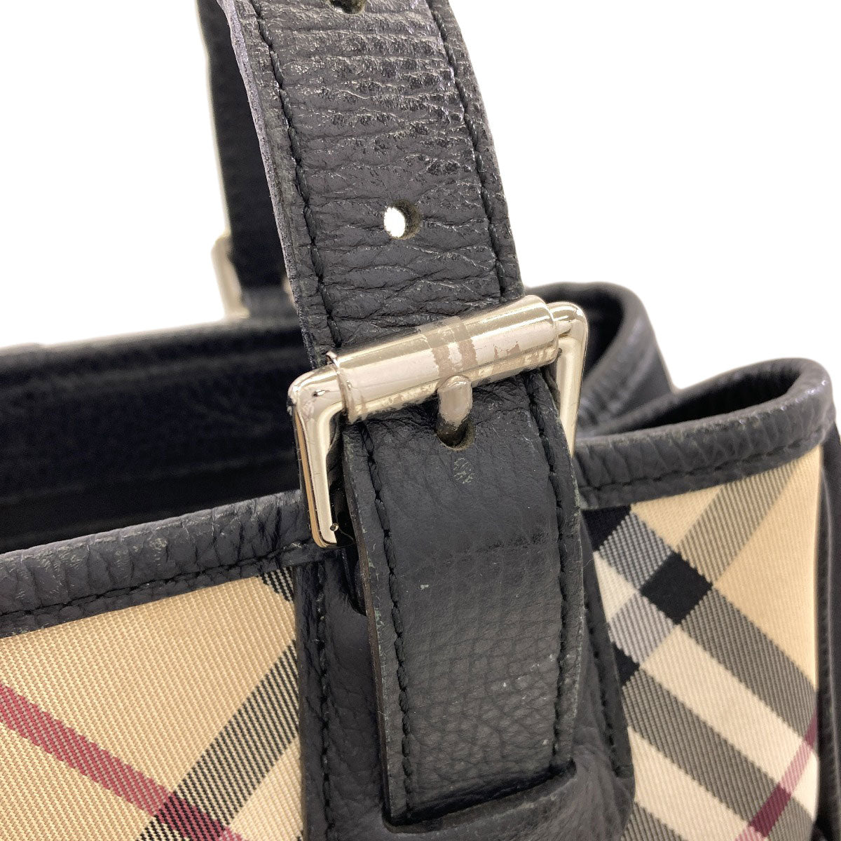 BURBERRY Burberry Check Handbag Nylon Ladies [Used]