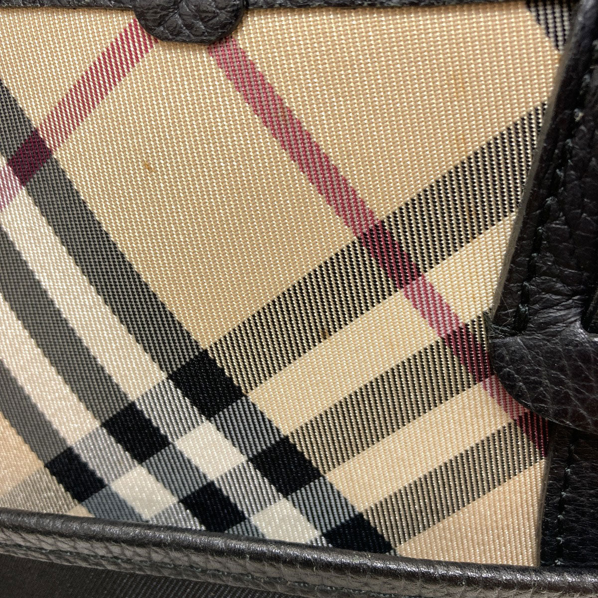 BURBERRY Burberry Check Handbag Nylon Ladies [Used]