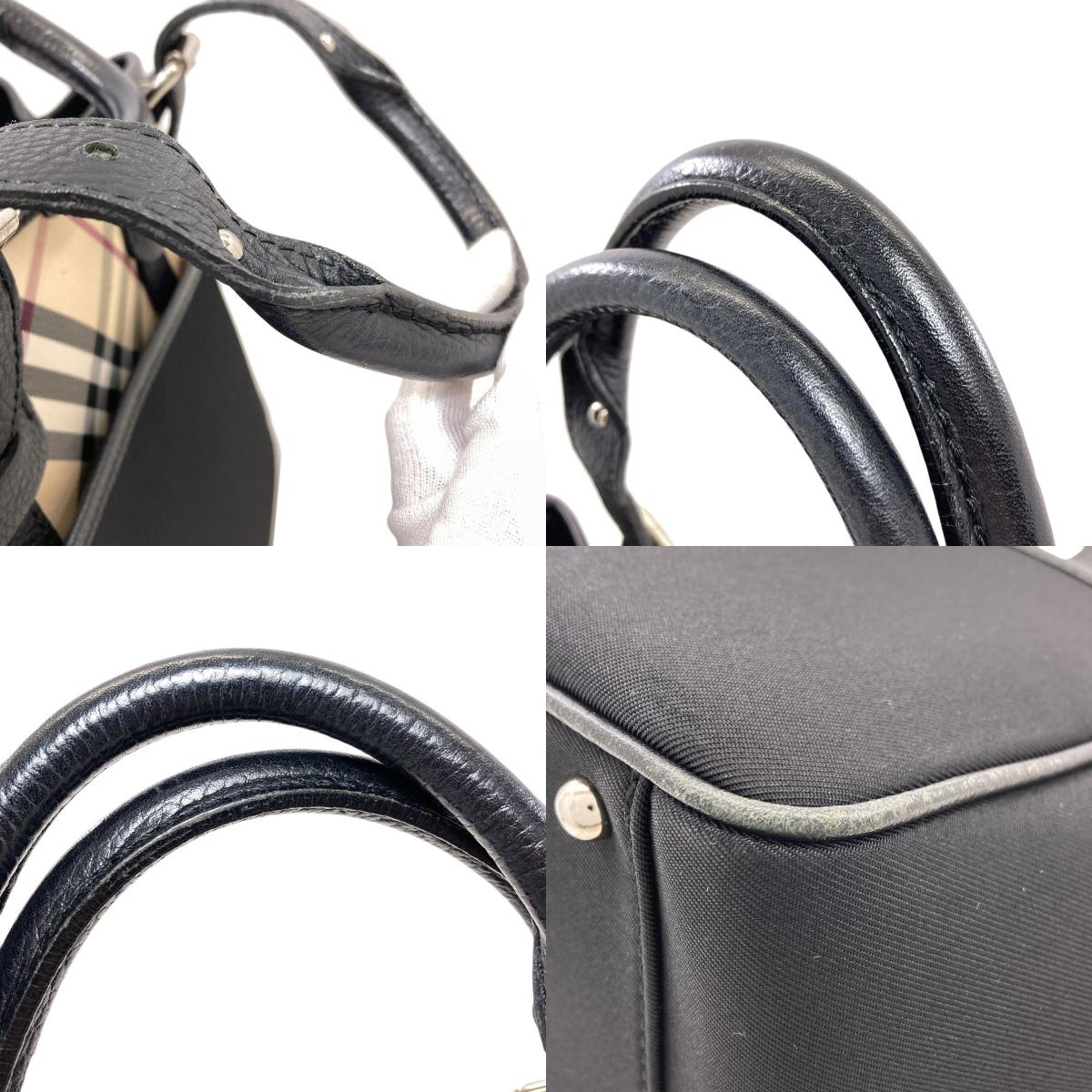 BURBERRY Burberry Check Handbag Nylon Ladies [Used]