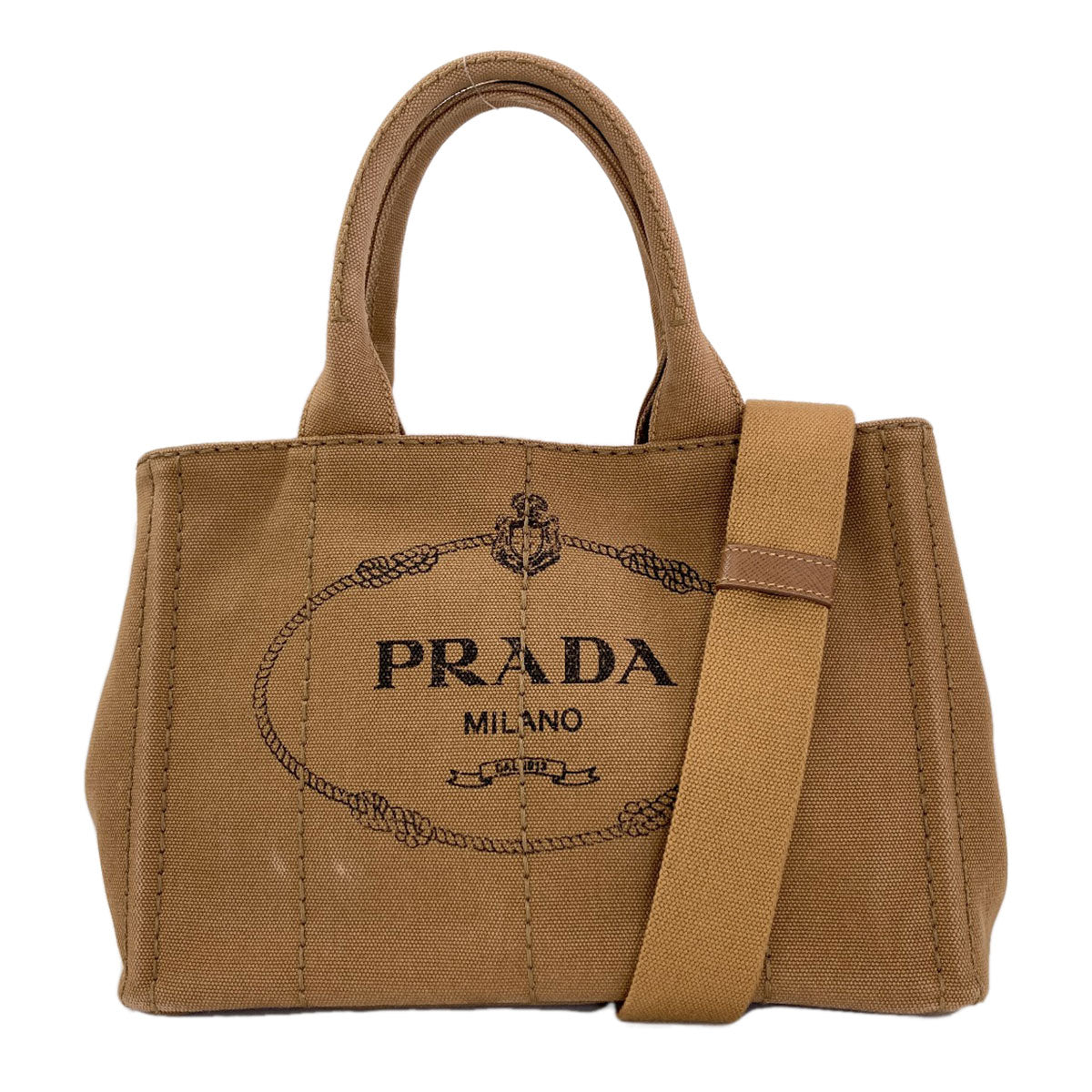 PRADA 1BG439 Canapa mini 2 WAY Handbag Canvas Ladies [Used]