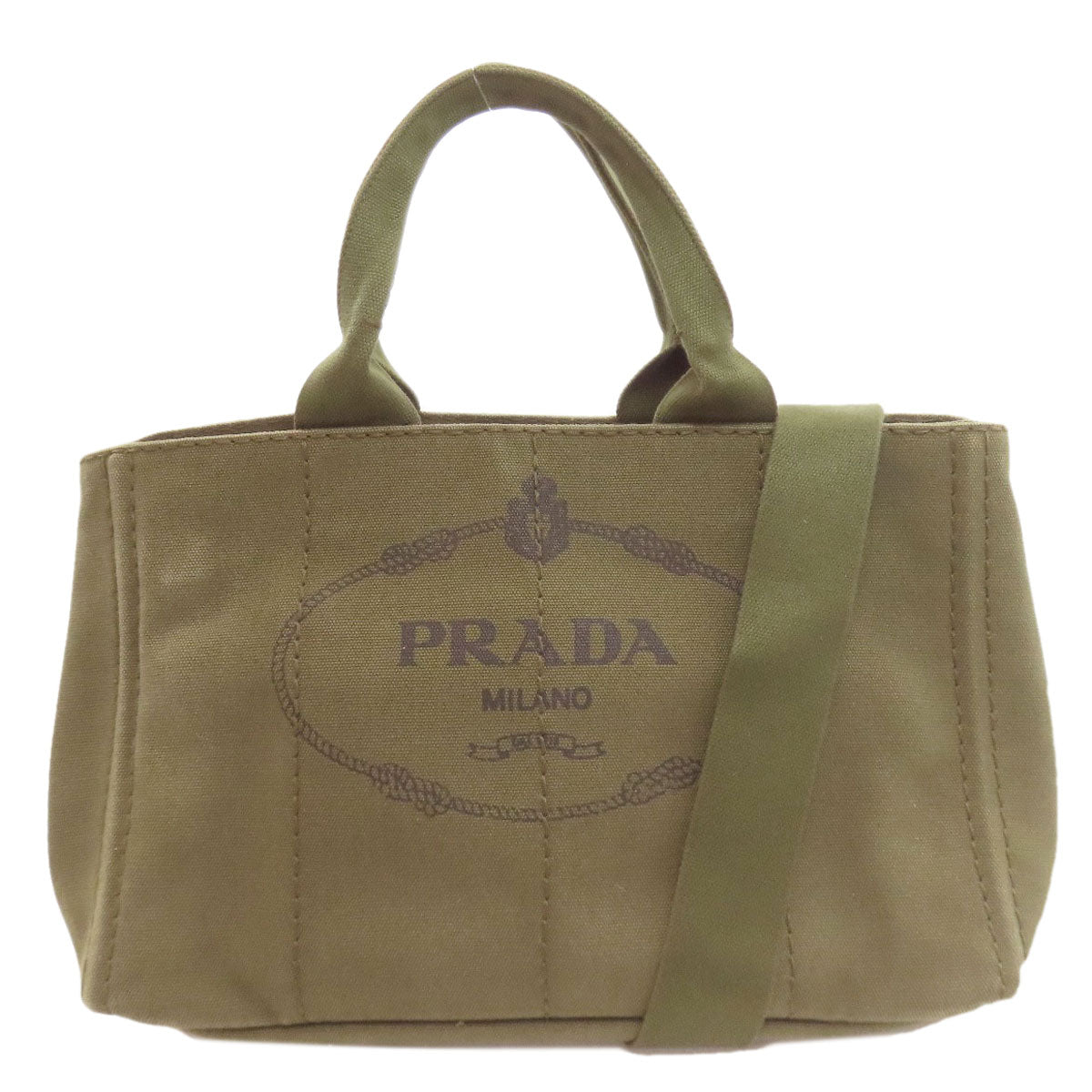 PRADA BN2642 Canapa 2WAY Tote Bag Canvas Ladies [Used]