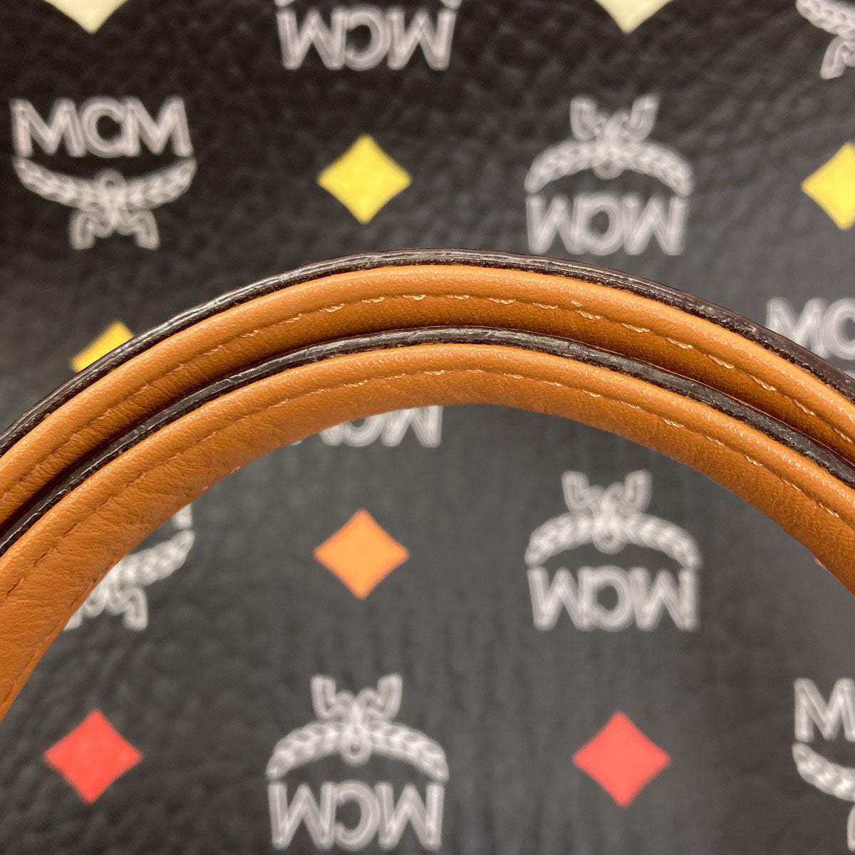 MCM logo Tote Bag Leather Ladies [Used]