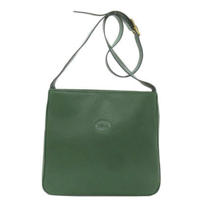 Longchamp logo Shoulder Bag Leather Ladies [Used]