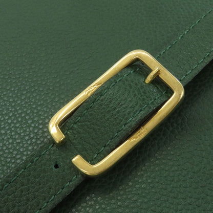Longchamp logo Shoulder Bag Leather Ladies [Used]