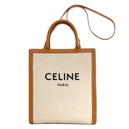 CELINE Vertical Cabas 2WAY Handbag Canvas Ladies [Used]