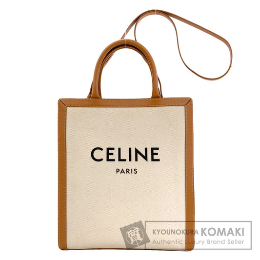 CELINE Vertical Cabas 2WAY Handbag Canvas Ladies [Used]