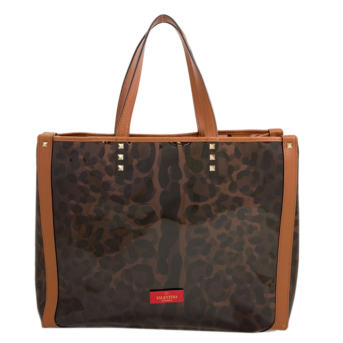 VALENTINO Studs Tote Bag Plastics Ladies [Used]