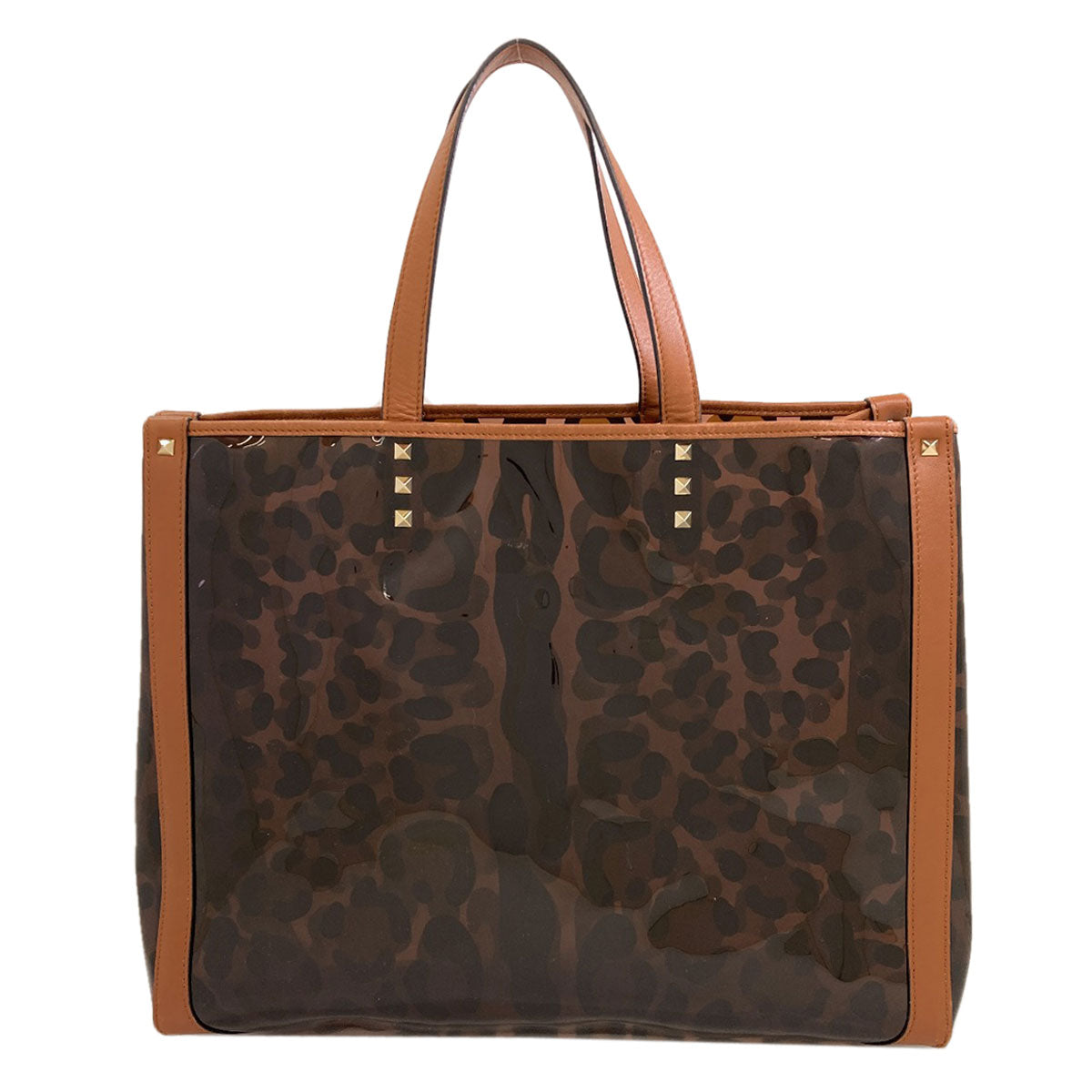 VALENTINO Studs Tote Bag Plastics Ladies [Used]