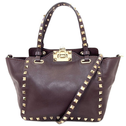 VALENTINO Studs 2WAY Handbag Calf Ladies [Used]