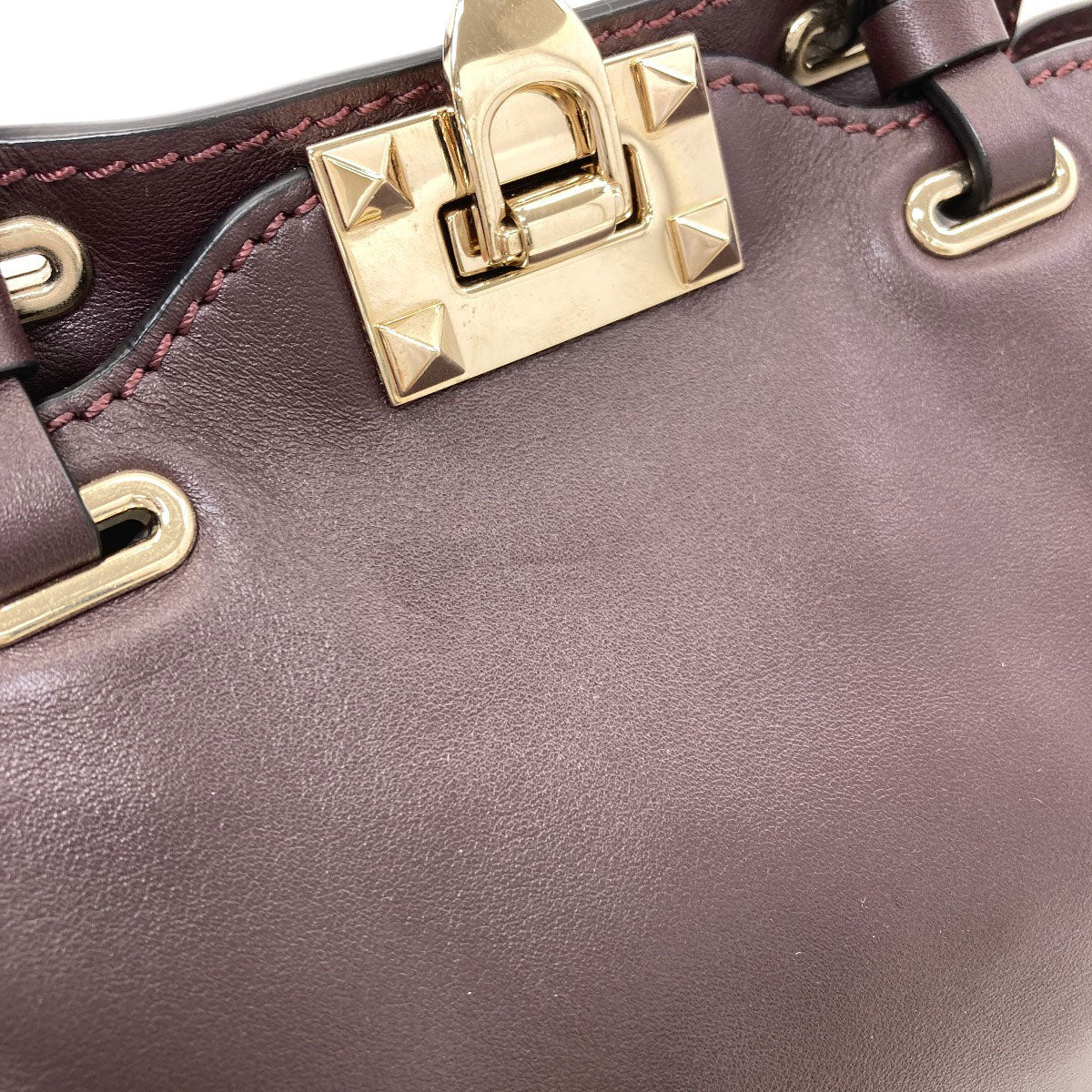 VALENTINO Studs 2WAY Handbag Calf Ladies [Used]