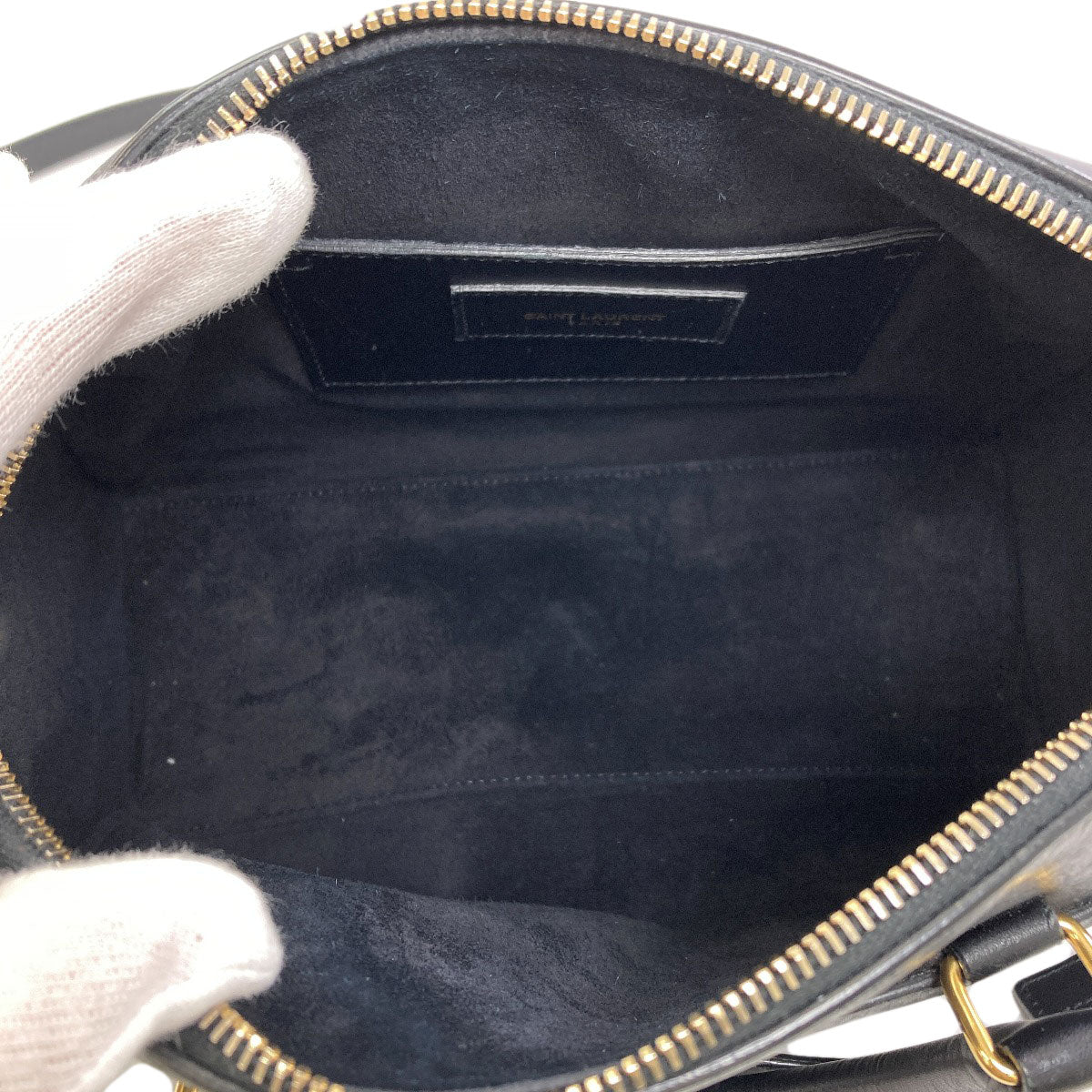 YVES SAINT LAURENT Baby duffel 2WAY Handbag Leather Ladies [Used]