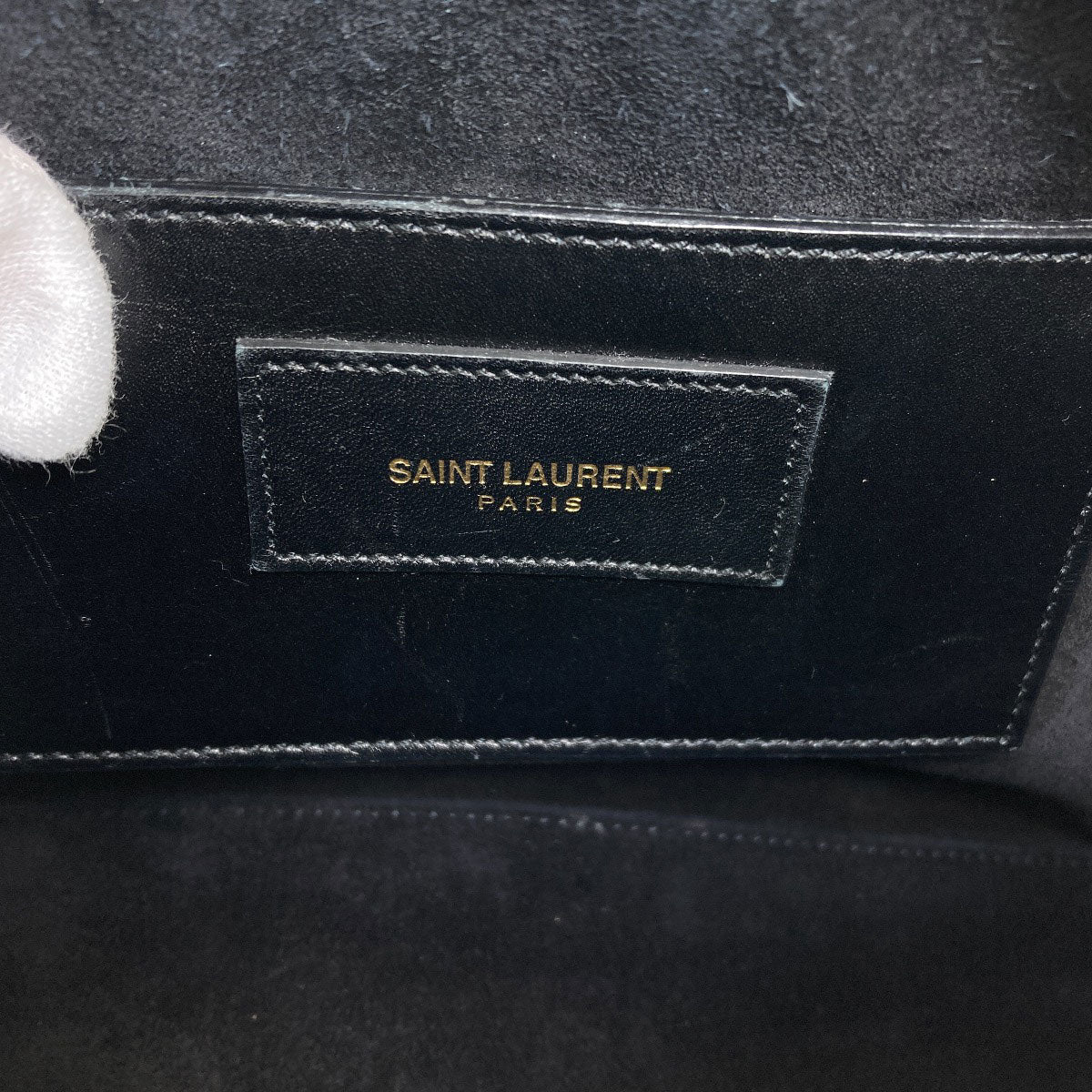 YVES SAINT LAURENT Baby duffel 2WAY Handbag Leather Ladies [Used]