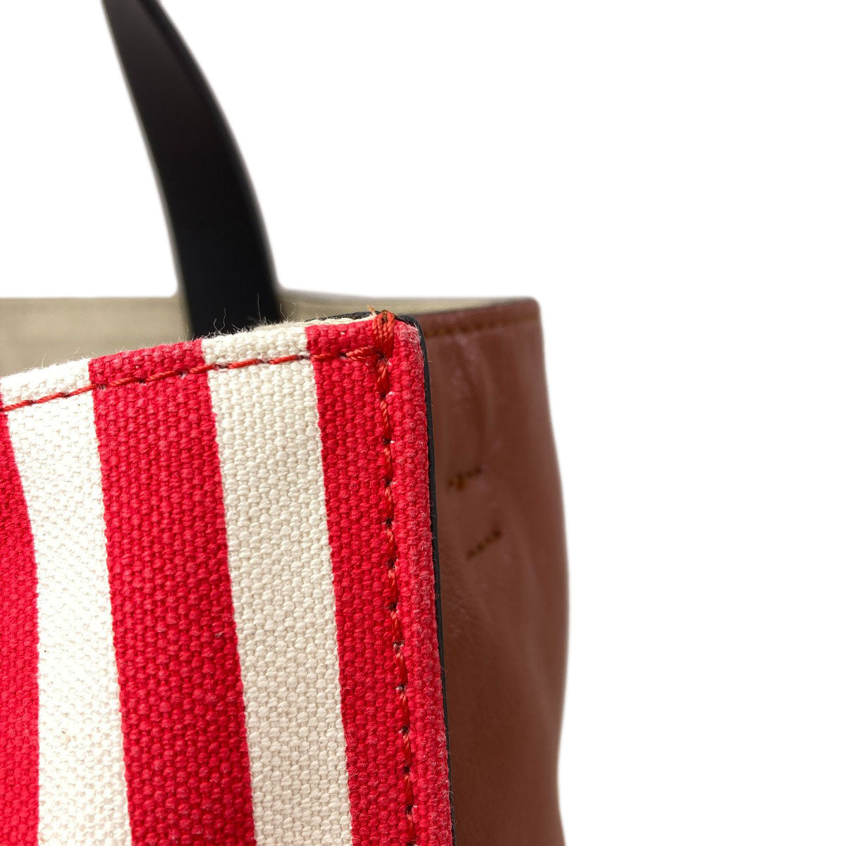 MARNI Stripe 2WAY Tote Bag Canvas LeatherLadies [Used]