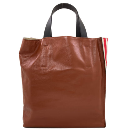MARNI Stripe 2WAY Tote Bag Canvas LeatherLadies [Used]